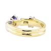 Image 3 : 1.16 ctw Blue Sapphire and Diamond Ring - 14KT Yellow and White Gold