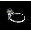 Image 3 : 0.37 ctw Pearl and Diamond Ring - 14KT White Gold