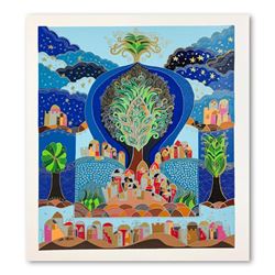 Ilan Hasson, "Tree of Life" Hand Signed Limited Edition Serigraph on Paper with