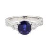 Image 2 : 1.99 ctw Sapphire and Diamond Ring - Platinum