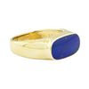 Image 1 : Oval Blue Lapis Ring - 18KT Yellow Gold