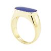 Image 4 : Oval Blue Lapis Ring - 18KT Yellow Gold