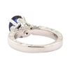 Image 3 : 1.66 ctw Blue Sapphire and Diamond Ring - 14KT White Gold