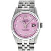 Image 2 : Rolex Ladies 2 Tone Pink MOP Diamond & Sapphire String Datejust Wristwatch