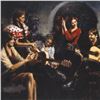 Image 2 : Fabian Perez, "La Juerga" Hand Textured Limited Edition Giclee on Board. Hand Si