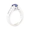 Image 4 : 1.99 ctw Sapphire And Diamond Ring - 14KT White Gold