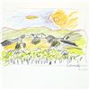 Image 2 : Wayne Ensrud "Silverado Winery, Napa Valley" Pencil Original Artwork; Hand Signe