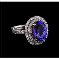 14KT Two-Tone 2.01 ctw Tanzanite and Diamond Ring