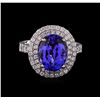 Image 2 : 14KT Two-Tone 2.01 ctw Tanzanite and Diamond Ring