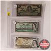 Image 1 : Canada $1 Bills (3): 1937 ; 1954; 1973 (See Pics for Signatures/Serial Numbers)