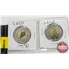 Image 1 : Canada Toonie - Strip of 2 - Victory 2020 : Color & Non Color