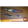 Image 1 : Combo Knives (3): Hunting Knife in Sheath & Pocket Knives (2)
