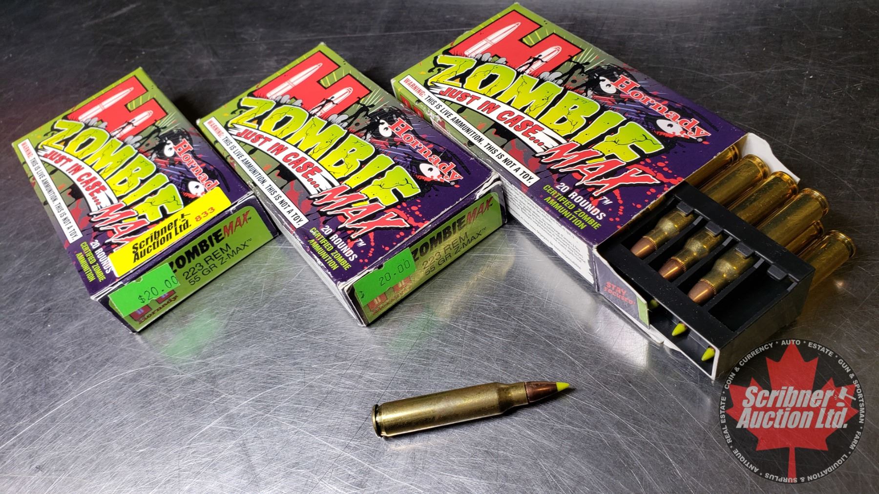 AMMO: Hornady Zombie Max 223 Rem (3 Boxes = 60 Rnds)