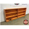 Image 2 : Plywood Shelving Unit (Painted Orange) (42"H x 97"W x 10"D)