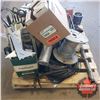 Image 2 : Pallet Lot: Variety (Tool Box, Grease Gun, Belts, Tarp Straps, Parts Boxes, etc) BULK BUY!