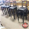 Image 1 : Heavy Duty Bar Chairs (7) (Metal) (Needs some upholstery repairs) (43-1/2"H Total)