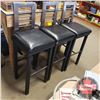 Image 2 : Heavy Duty Bar Chairs (7) (Metal) (Needs some upholstery repairs) (43-1/2"H Total)