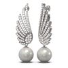 Image 2 : 2.16 ctw Diamond & Pearl Earrings 18K White Gold - REF-181Y6X