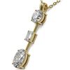 Image 3 : 1.75 ctw Oval Cut Diamond Designer Necklace 18K Yellow Gold - REF-386W2H
