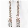 Image 2 : 2.5 ctw Emerald Cut Diamond Designer Earrings 18K Rose Gold - REF-471N2F