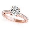 Image 2 : 1.02 ctw Certified VS/SI Diamond 2pc Wedding Set Antique 14k Rose Gold - REF-112W9H
