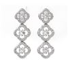 Image 2 : 5 ctw Diamond Designer Earrings 18K White Gold - REF-550Y5X