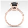 Image 3 : 5.0 ctw Oval Black Diamond Engagment Designer Ring 14k Rose Gold - REF-133A5N