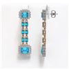 Image 2 : 11.04 ctw Swiss Topaz & Diamond Earrings 14K Rose Gold - REF-194W2H