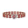 Image 1 : 26.92 ctw Tourmaline & Diamond Bracelet 14K Rose Gold - REF-336X4A