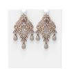 Image 1 : 13.75 ctw Morganite & Diamond Earrings 18K Rose Gold - REF-889N3F