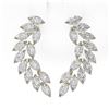 Image 2 : 3.64 ctw Marquise Cut Diamond Designer Earrings 18K Yellow Gold - REF-428K8Y