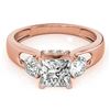 Image 1 : 1.35 ctw VS/SI Princess Cut Diamond 3 Stone Ring 18k Rose Gold - REF-178W6H