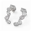 Image 1 : 2.7 ctw Mix Cut Diamonds Designer Earrings 18K White Gold - REF-375Y3X