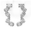 Image 2 : 2.7 ctw Mix Cut Diamonds Designer Earrings 18K White Gold - REF-375Y3X