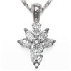 Image 1 : 1.5 ctw Marquise Cut Diamond Designer Necklace 18K White Gold - REF-320W3H