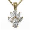 Image 1 : 1.5 ctw Oval Cut Diamond Designer Necklace 18K Yellow Gold - REF-320A3N