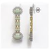 Image 2 : 9.48 ctw Opal & Diamond Earrings 14K Yellow Gold - REF-236G4W