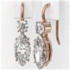 Image 3 : 2.5 ctw Marquise Cut Diamond Designer Earrings 18K Rose Gold - REF-598F5M