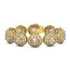 Image 1 : 40.92 ctw Morganite & Diamond Victorian Bracelet 14K Yellow Gold - REF-1709K3Y