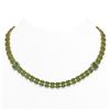 Image 1 : 37.23 ctw Tourmaline & Diamond Necklace 14K Yellow Gold - REF-527H3R