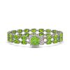 Image 1 : 17.4 ctw Peridot & Diamond Bracelet 14K White Gold - REF-245K5Y