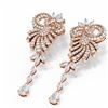 Image 3 : 6.03 ctw Diamond Earrings 18K Rose Gold - REF-651Y3X