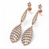 Image 3 : 4.03 ctw Diamond Earrings 18K Rose Gold - REF-284M9G