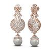 Image 2 : 6.58 ctw Diamond & Pearl Earrings 18K Rose Gold - REF-601Y6X