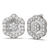 Image 2 : 6.92 ctw Diamond Earrings 18K White Gold - REF-529H6R