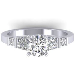 1.69 ctw Certified VS/SI Diamond Solitaire Ring 14k White Gold - REF-343H6R