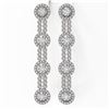 Image 2 : 3.75 ctw Diamond Designer Earrings 18K White Gold - REF-457R6K