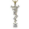 Image 1 : 2.2 ctw Cushion Cut Diamond Designer Necklace 18K Yellow Gold - REF-429A5N
