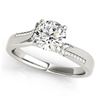 Image 2 : 1.07 ctw Certified VS/SI Diamond 2pc Wedding Set 14k White Gold - REF-168W3H