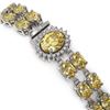 Image 2 : 24.02 ctw Citrine & Diamond Bracelet 14K White Gold - REF-218G2W